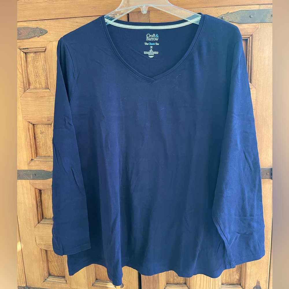 Long Sleeved V-Neck Tee